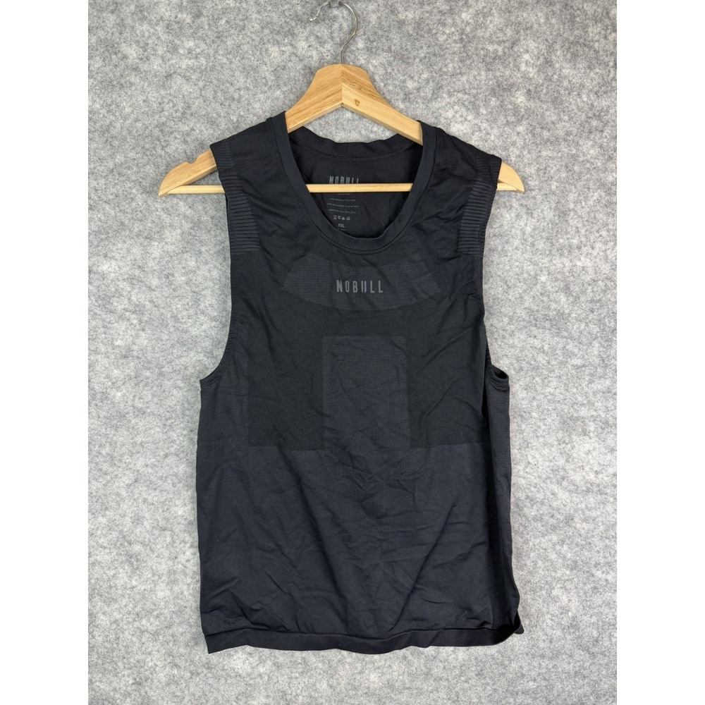 Nobull Tanktop Shirt Mens 2XL Performance Black Workout Powerlift Athlete Muscle
